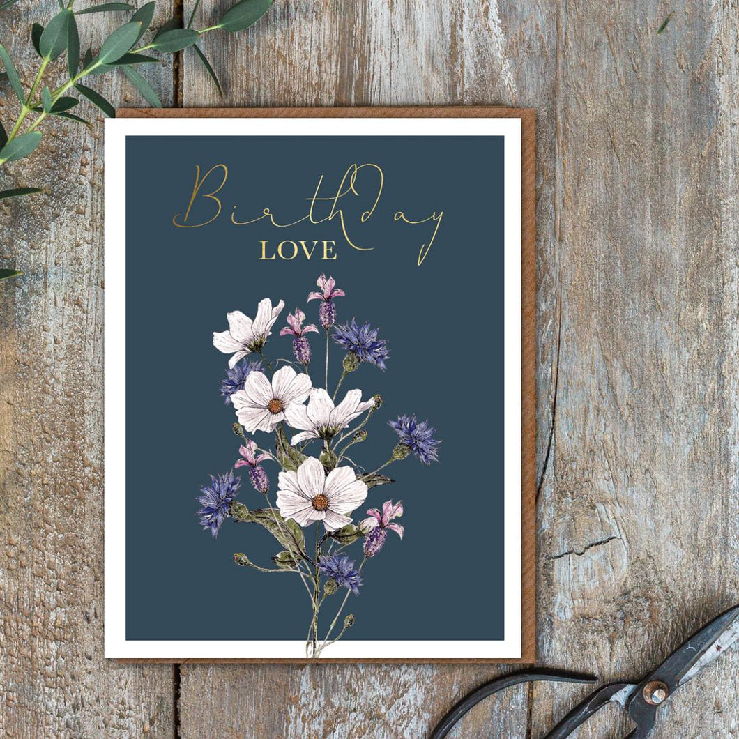 Toasted Crumpet Pretty Posies Birthday Love Card