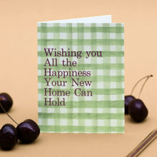Load image into Gallery viewer, Floh New Home (Olive Gingham) Card
