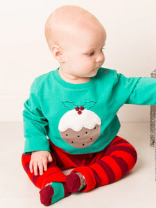 Blade & Rose Christmas Pudding Design Leggings / 0-2 Years