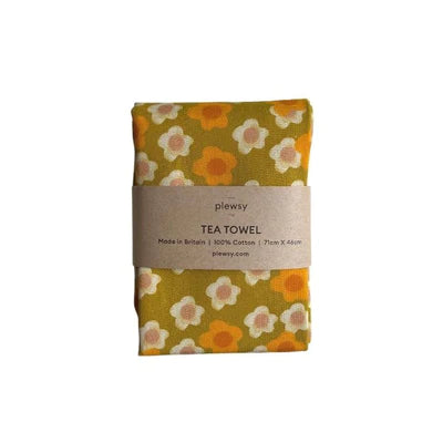 Plewsy Retro Floral Tea Towel