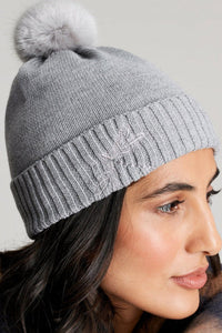 Joules Stafford Embroidered Hat / Grey Marl