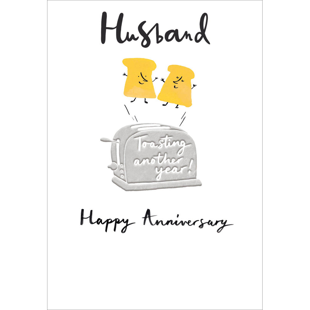 Woodmansterne Anniversary Toast To My Husband Card