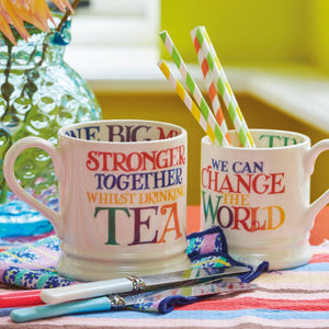 Emma Bridgewater Rainbow Toast Change The World 1/2 Pint Mug