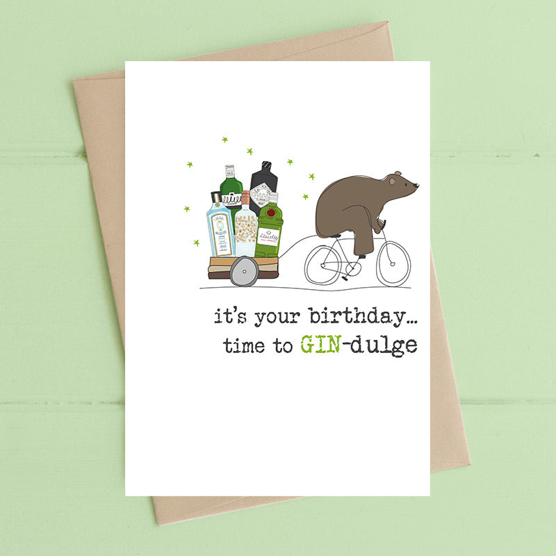 Dandelion Designs Birthday Card, Time To Gin-Dulge