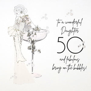 Five Dollar Shake Wonderful Daughter - 50 And Fabulous Card