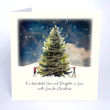 Load image into Gallery viewer, Five Dollar Shake Christmas Magic To a Wonderful Son and Daughter in Law With Love for Christmas Card
