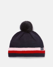 Load image into Gallery viewer, Joules French Navy Bobble Knitted Hat
