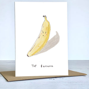 Western Sketch Top Banana Congratulations Card