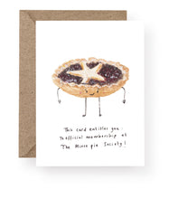 Load image into Gallery viewer, Western Sketch Mince Pie Society Christmas Card
