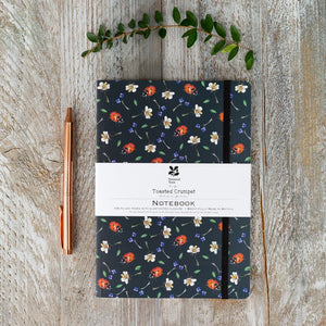 Toasted Crumpet Ladybird Noir A5 Lined Notebook