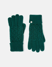 Load image into Gallery viewer, Joules Elena Cable Knit Gloves / Teal
