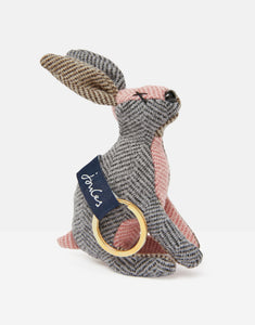 Joules Tweedle Brown Hare Tweed Keyring