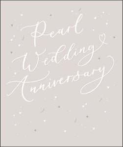 Pearl Wedding Anniversary (30th) Script Card
