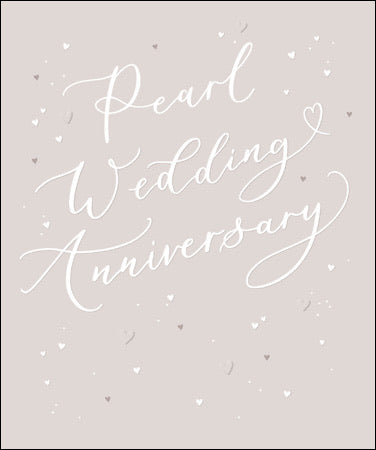 Pearl Wedding Anniversary (30th) Script Card