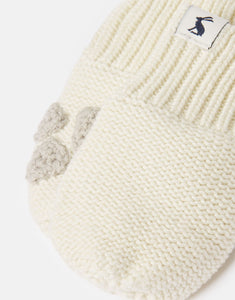 Paws Cream Organically Grown Cotton Pawprint Knitted Mittens 6-24 Months