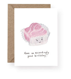 Western Sketch Exceedingly Good Birthday | Pink Cake Birthday Card