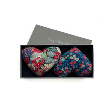 Load image into Gallery viewer, Box of 2 Liberty Tana Lawn Lavender Filled Hearts - Hope &amp; Glory
