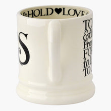 Load image into Gallery viewer, Emma Bridgewater Black Toast &#39;Mr &amp; Mrs&#39; Set of 2 1/2 Pint Mugs Boxed
