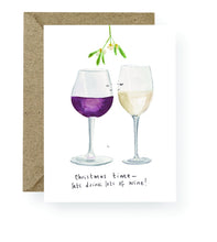 Load image into Gallery viewer, Western Sketch Christmas Time Wine Card
