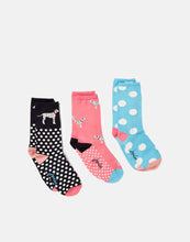 Load image into Gallery viewer, Joules Excellent Everyday Eco Vero Socks 3 Pack Pink Dalmatian / 4-8
