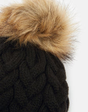 Load image into Gallery viewer, Joules Elena Cable Knit Hat / Black
