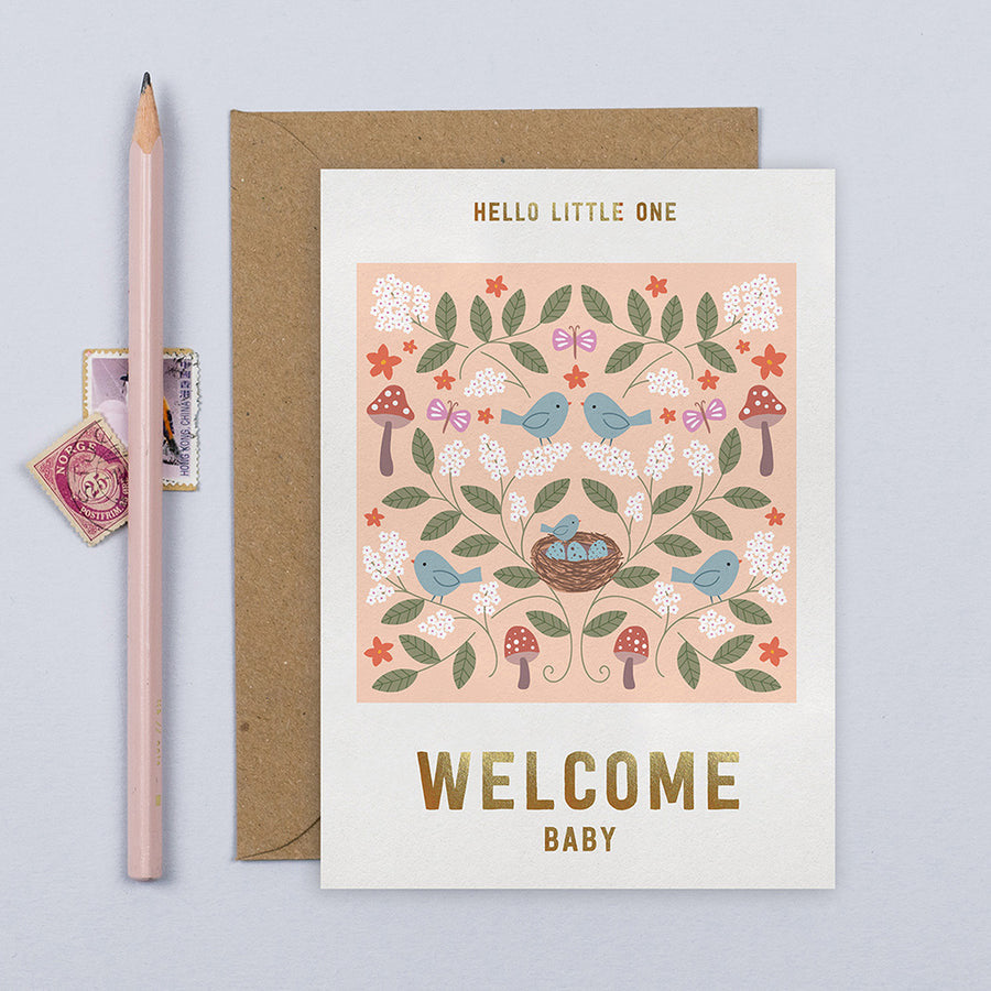 Mifkins Welcome Baby Nest Card