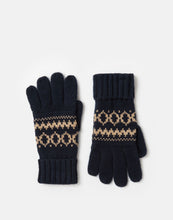 Load image into Gallery viewer, Joules Shetland French Navy Fairisle Gloves
