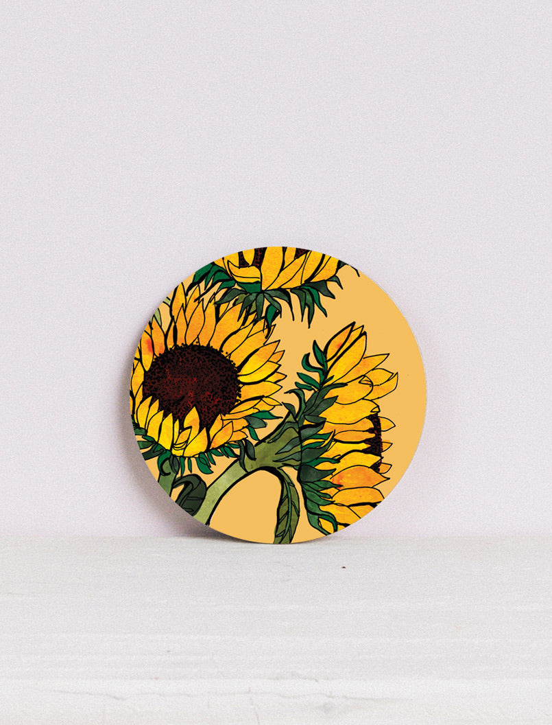 Katie Cardew Sunflowers Coaster