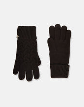 Load image into Gallery viewer, Joules Elena Cable Knit Gloves / Black
