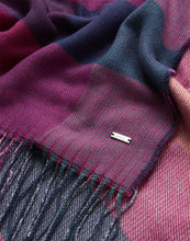 Load image into Gallery viewer, Joules Wetherby Navy Pink Check Scarf
