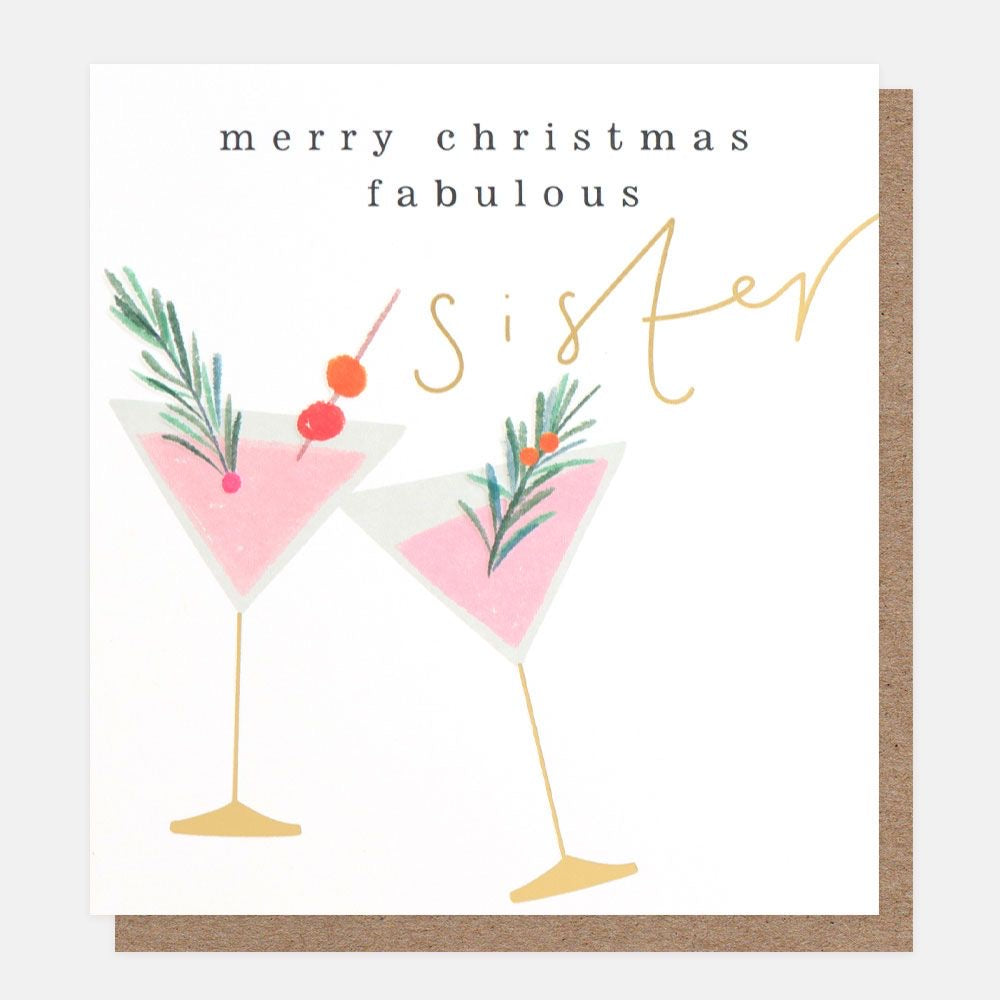 Caroline Gardner Merry Christmas Card For Sister