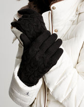 Load image into Gallery viewer, Joules Elena Cable Knit Gloves / Black
