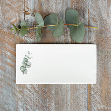 Load image into Gallery viewer, Toasted Crumpet Eucalyptus Fine Bone China Rectangular Soap Dish
