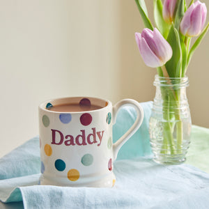 Emma Bridgewater Polka Dot 'Daddy' 1/2 Pint Mug