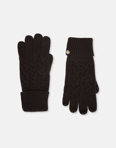 Joules Elena Cable Knit Gloves / Black