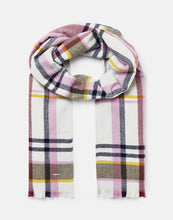 Load image into Gallery viewer, Joules Bridey Check Warm Handle Scarf / Grey Marl Check
