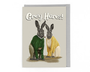 Fasanian Grey Hares! Birthday Card