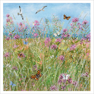 Lucy Grossmith Wildflowers On A Sea Wall Card