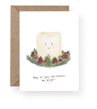 Load image into Gallery viewer, Western Sketch Bright Christmas Candle Card
