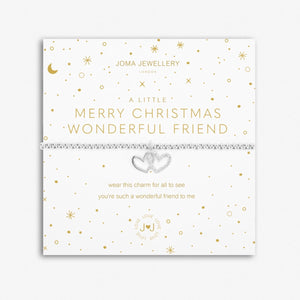 Joma Christmas A Little 'Merry Christmas Wonderful Friend' Bracelet