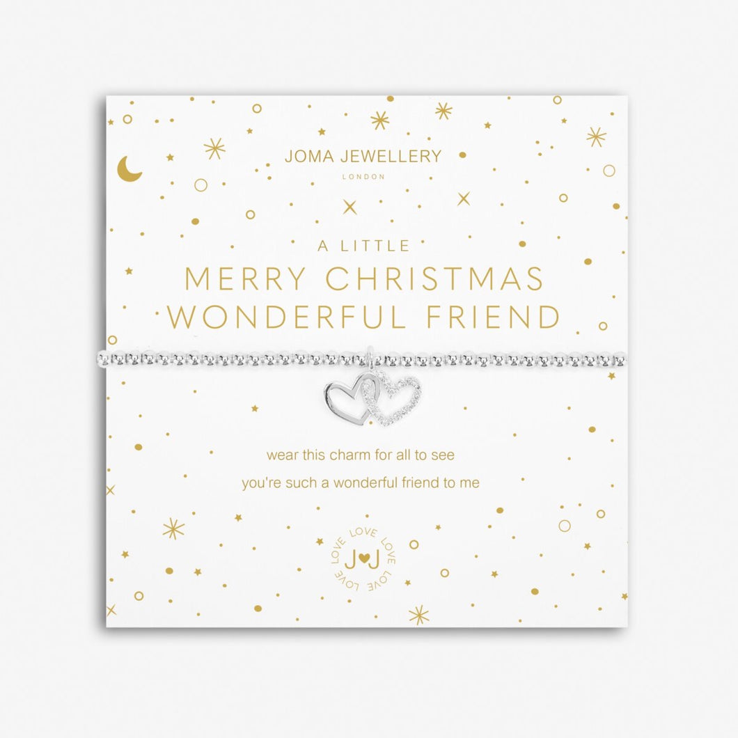 Joma Christmas A Little 'Merry Christmas Wonderful Friend' Bracelet