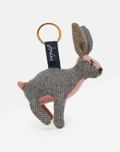 Load image into Gallery viewer, Joules Tweedle Brown Hare Tweed Keyring
