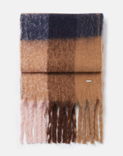Load image into Gallery viewer, Joules Folley Brushed Tan &amp; Pink Check Scarf

