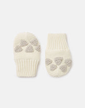 Load image into Gallery viewer, Paws Cream Organically Grown Cotton Pawprint Knitted Mittens 6-24 Months
