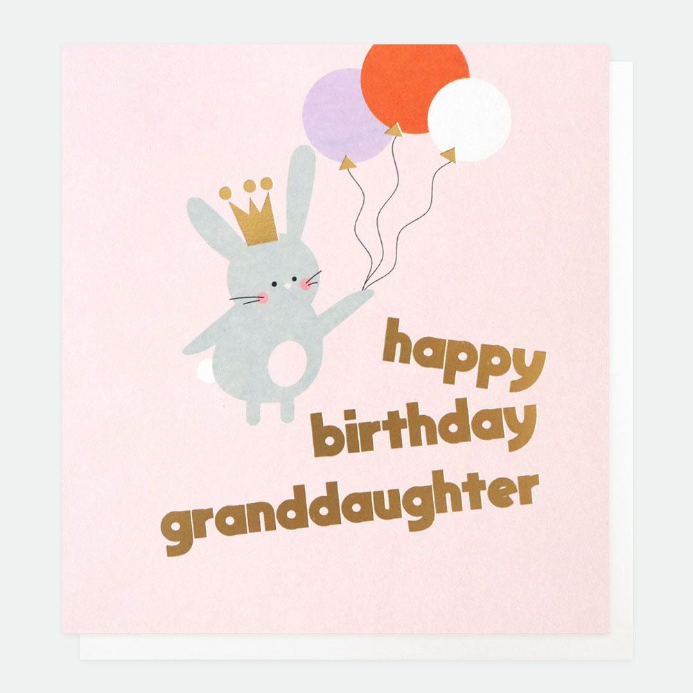 Caroline Gardner Bunny Happy Birthday Grandaughter Card
