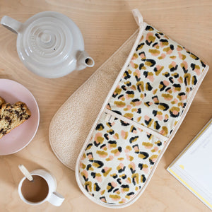 Plewsy Leopard Print Oven Gloves