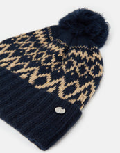 Load image into Gallery viewer, Joules Shetland French Navy Fairisle Hat
