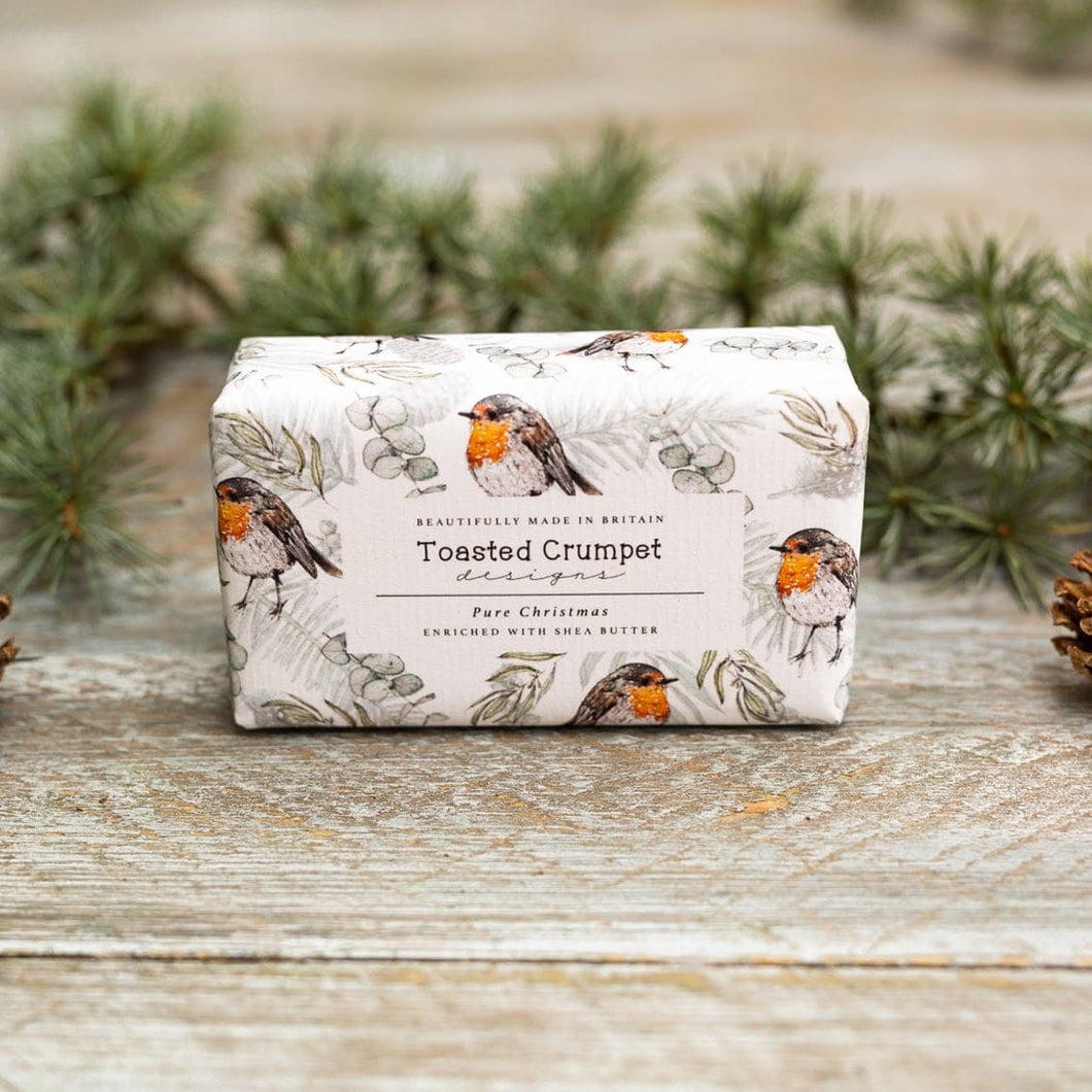 Toasted Crumpet Christmas (Robin & Eucalyptus Pure) 190g Soap Bar