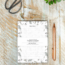 Load image into Gallery viewer, Toasted Crumpet Eucalyptus Pure A6 Lined Jotter Notepad
