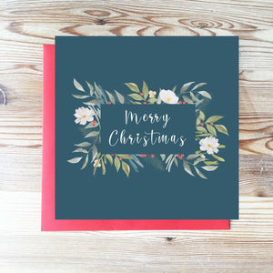 Herbert & Rose Winter Wreath Single Christmas Card